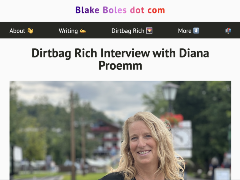Diana on Dirtbag Rich podcast