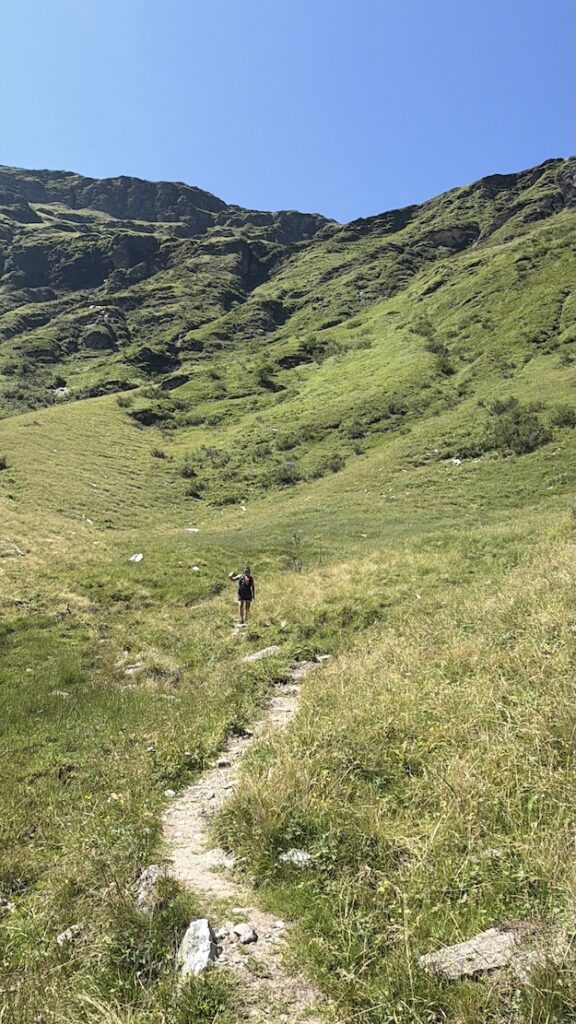 solo woman hiker over 50 in the Austrian Alps